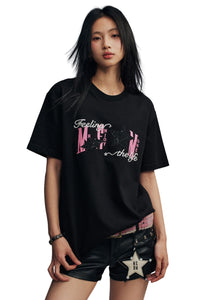 MEDM Star Patch Print Cotton Couple Tee
