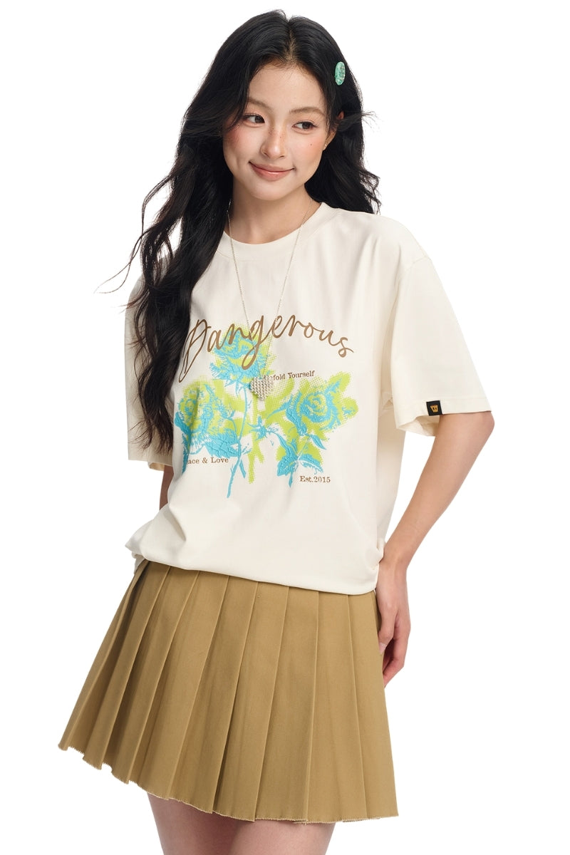 Dangerouspeople DSP Pixel Rose Print Sorona Cool‑Touch Unisex T‑Shirt