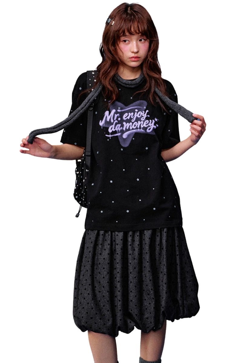 MEDM Star Polka Dot Hand Lettering Tee
