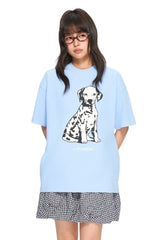 AFGK 26SS Spotted Dog Print Tee Unisex American Street Couple T-shirt