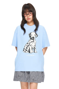 AFGK 26SS Spotted Dog Print Tee Unisex American Street Couple T-shirt