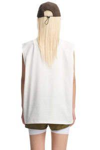 Dangerouspeople DSP Contrast Graffiti Loose Tank Top Sorona Cool‑Feel Sleeveless Shirt