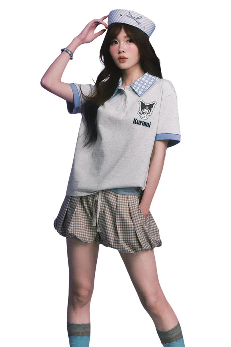 MEDM x Sanrio Kuromi Contrast Trim Polo Tee