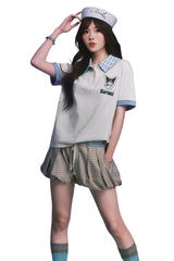 MEDM x Sanrio Kuromi Contrast Trim Polo Tee
