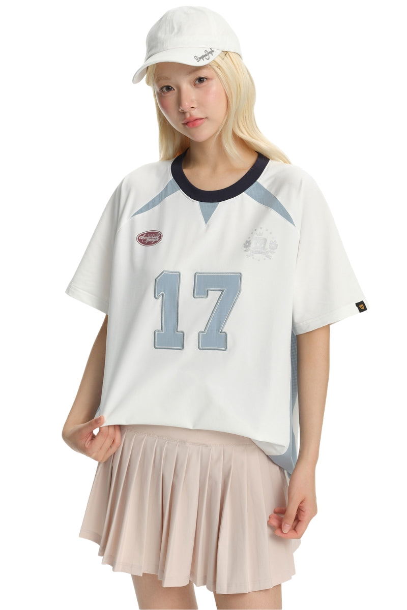 Dangerouspeople DSP Paneled Soccer Raglan Tee Sport Quick‑Dry Cool‑Touch T‑Shirt