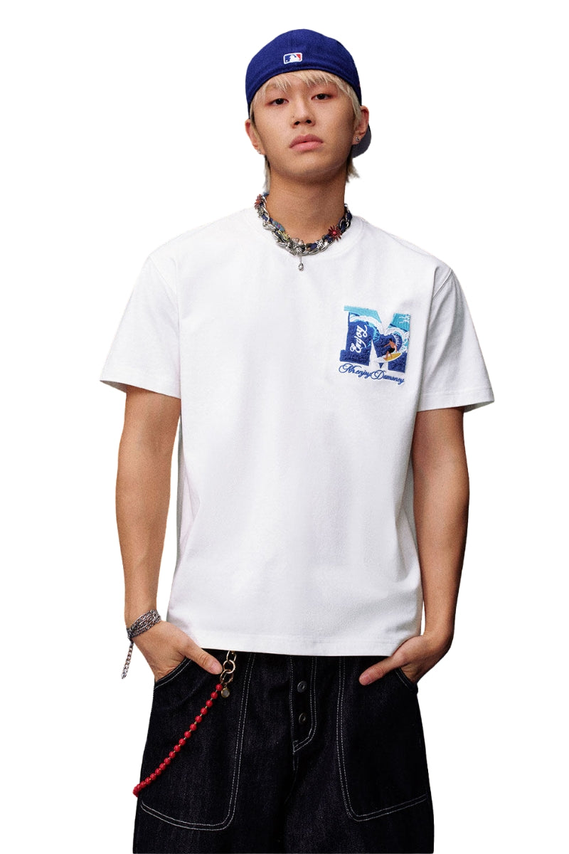 MEDM Beach Surf Towel Embroidery Loose Cotton Unisex Summer Tee