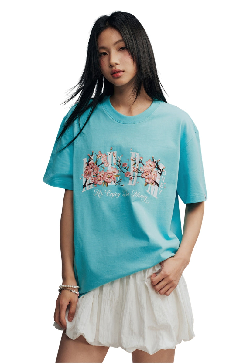 MEDM Cherry Embroidery Loose Cotton Tee