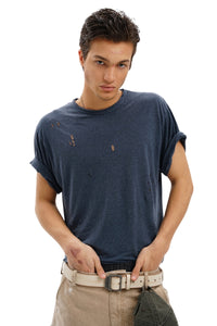MASONPRINCE Sheer-Texture Tencel Linen Cotton Rip Tee