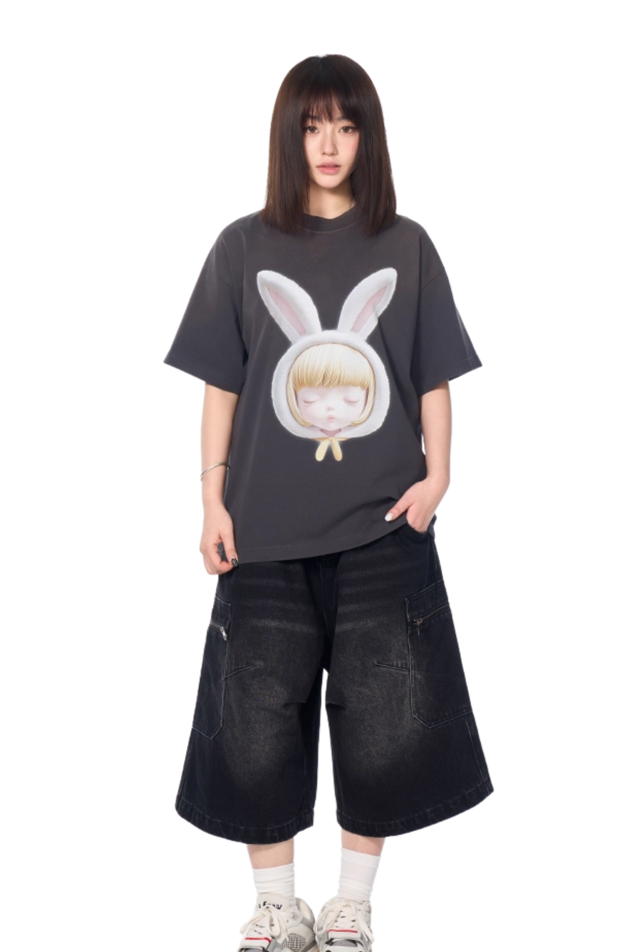 AFGK Cartoon Angel Series 3D Washed Tee