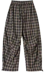 Dangerous People Ladies Plaid Straight Pants