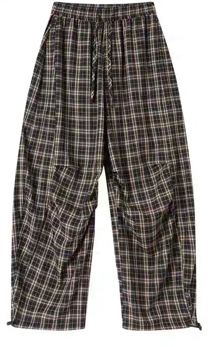 Dangerous People Ladies Plaid Straight Pants