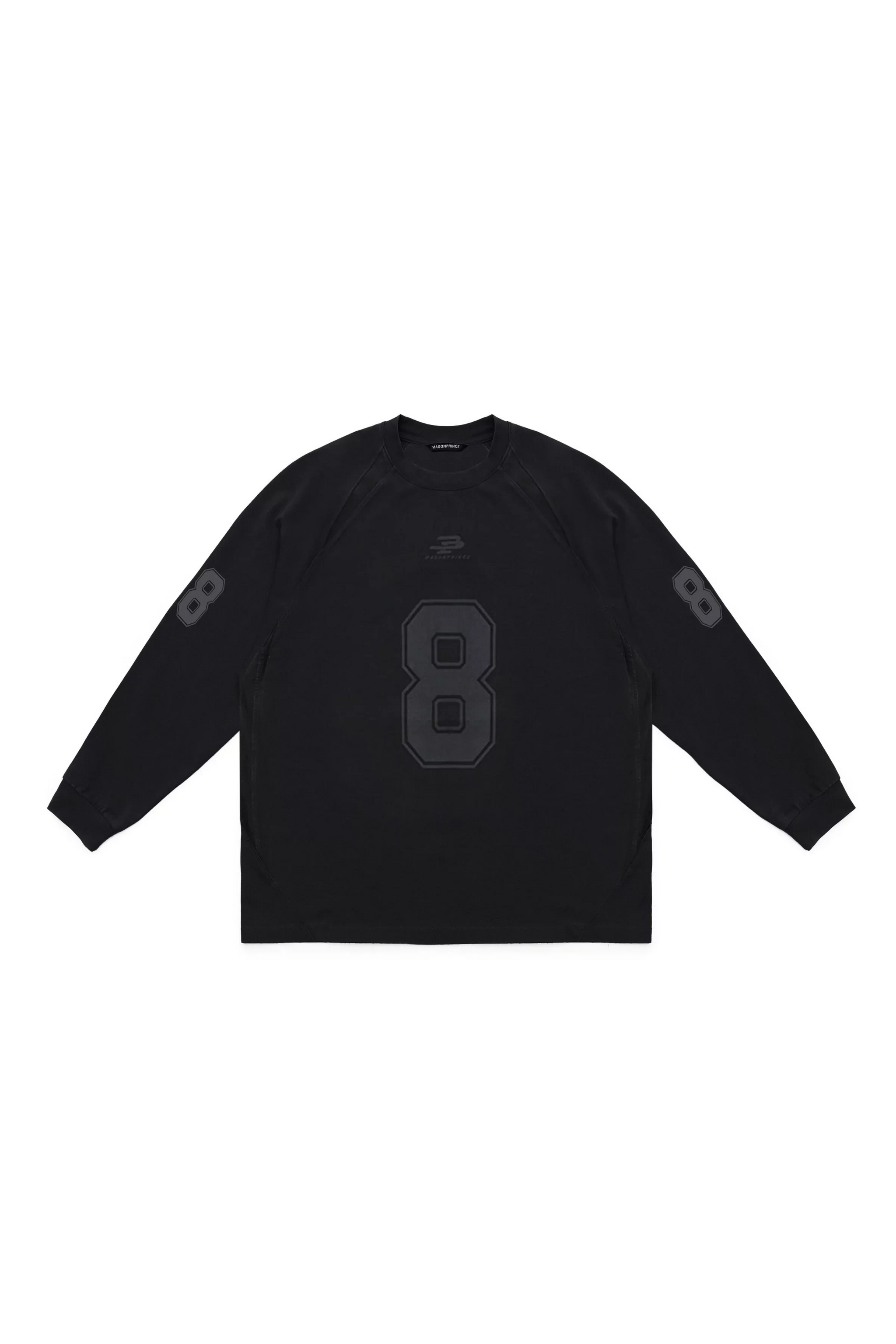 Masonprince No. 8 Jersey Style Cotton Long Sleeve Tee
