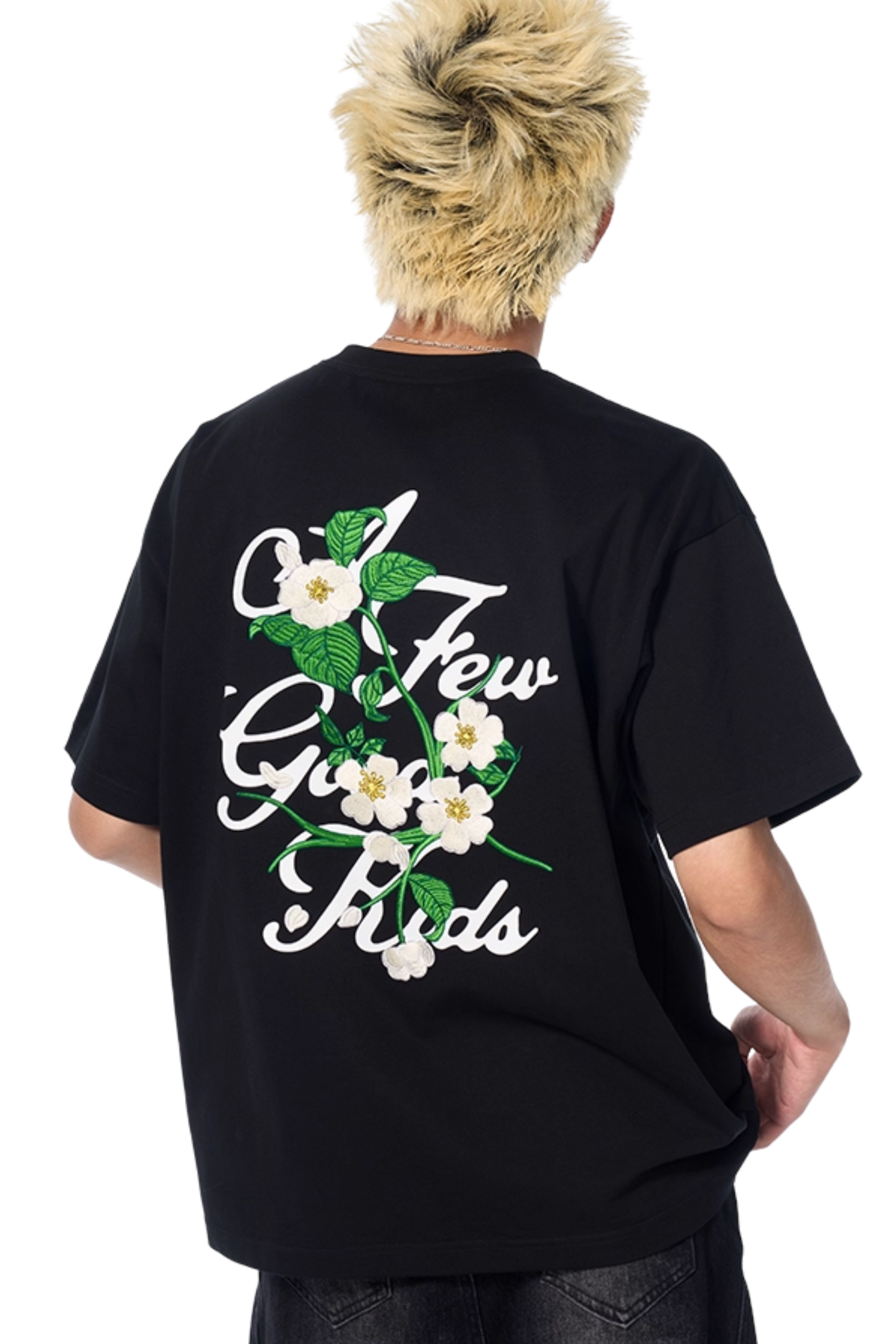 AFGK Floral Vines Embroidery Tee