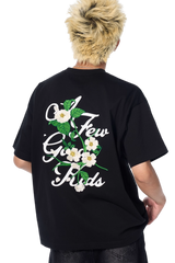 AFGK Floral Vines Embroidery Tee