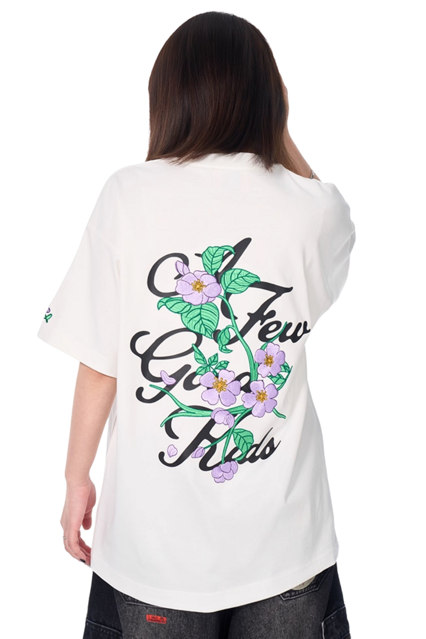 AFGK Floral Vines Embroidery Tee