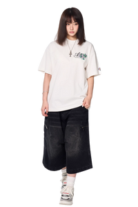 AFGK Floral Vines Embroidery Tee