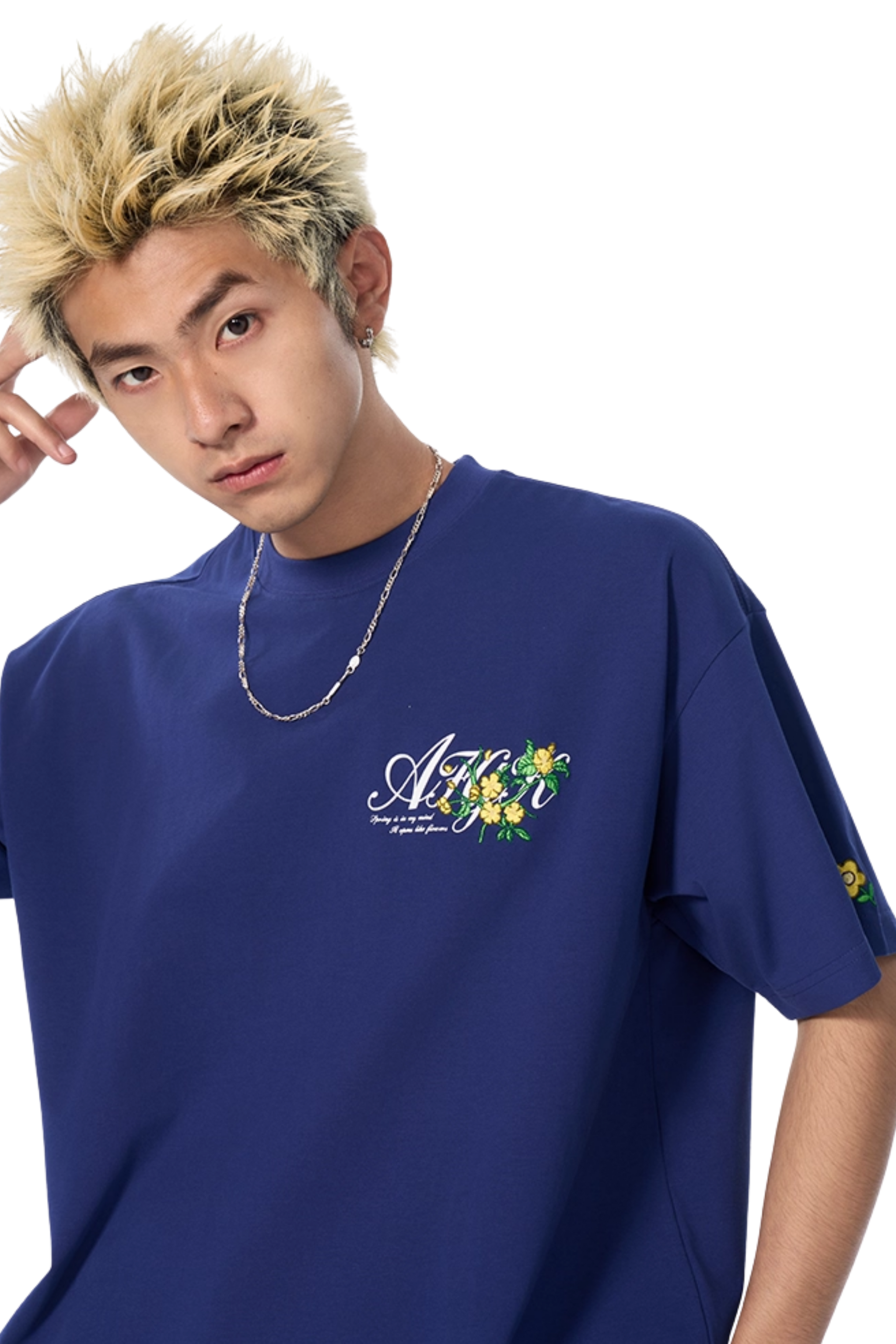 AFGK Floral Vines Embroidery Tee