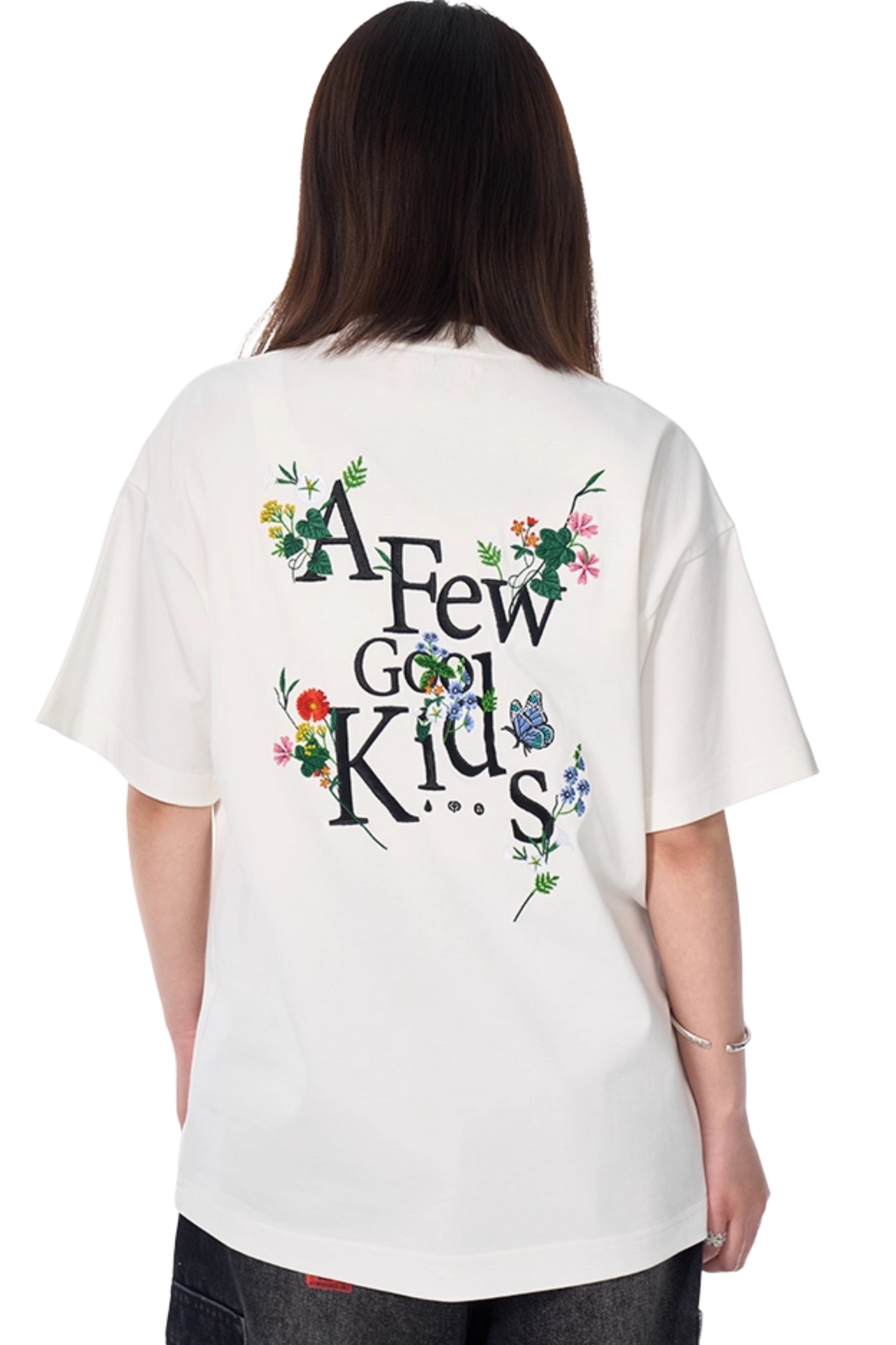 AFGK Pocket Floral Embroidery Tee