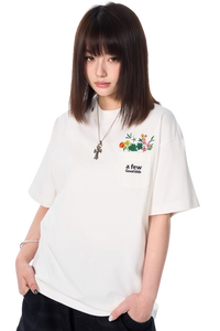 AFGK Pocket Floral Embroidery Tee