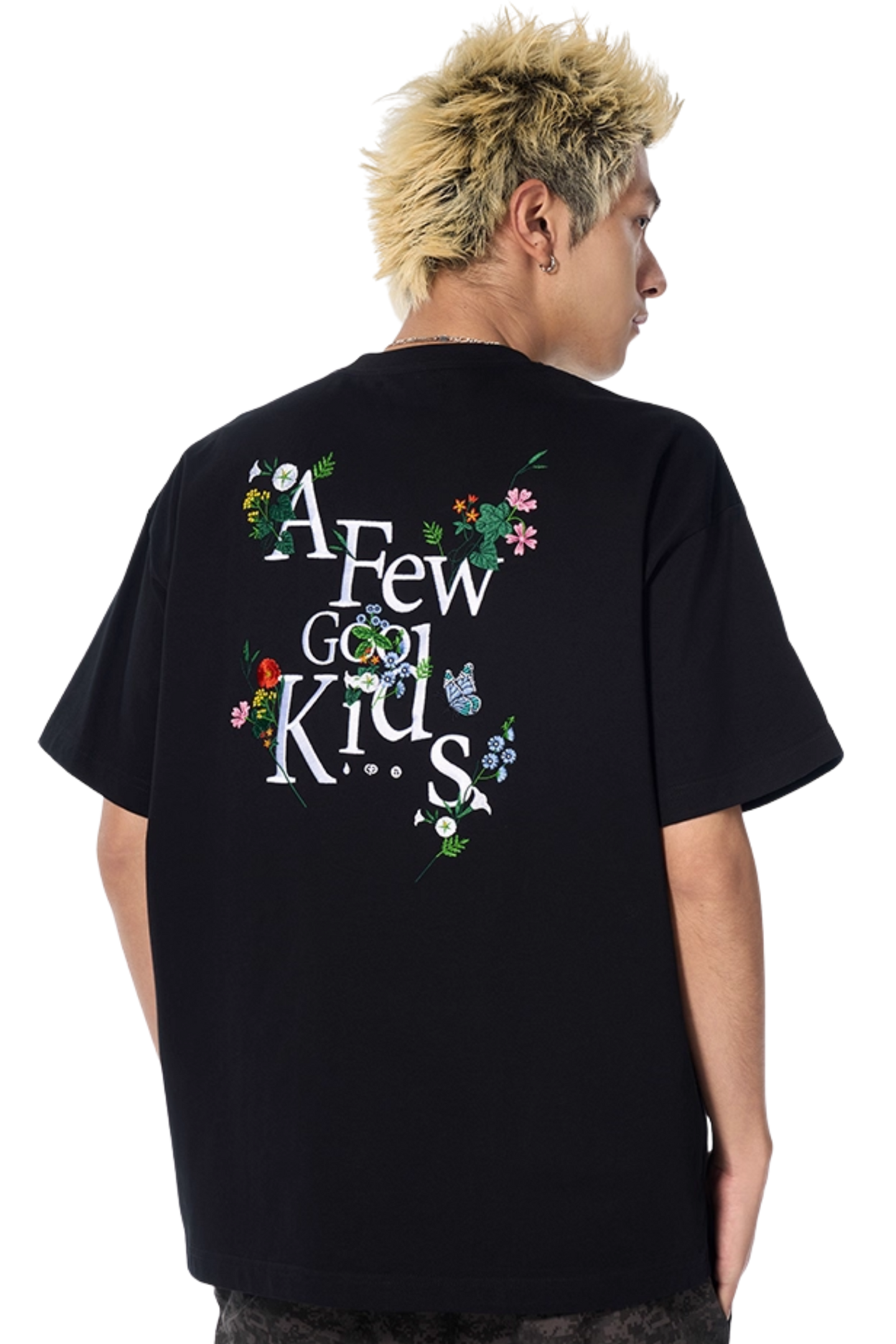 AFGK Pocket Floral Embroidery Tee