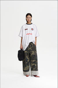 Masonprince   Patch Embroidered Short Sleeve