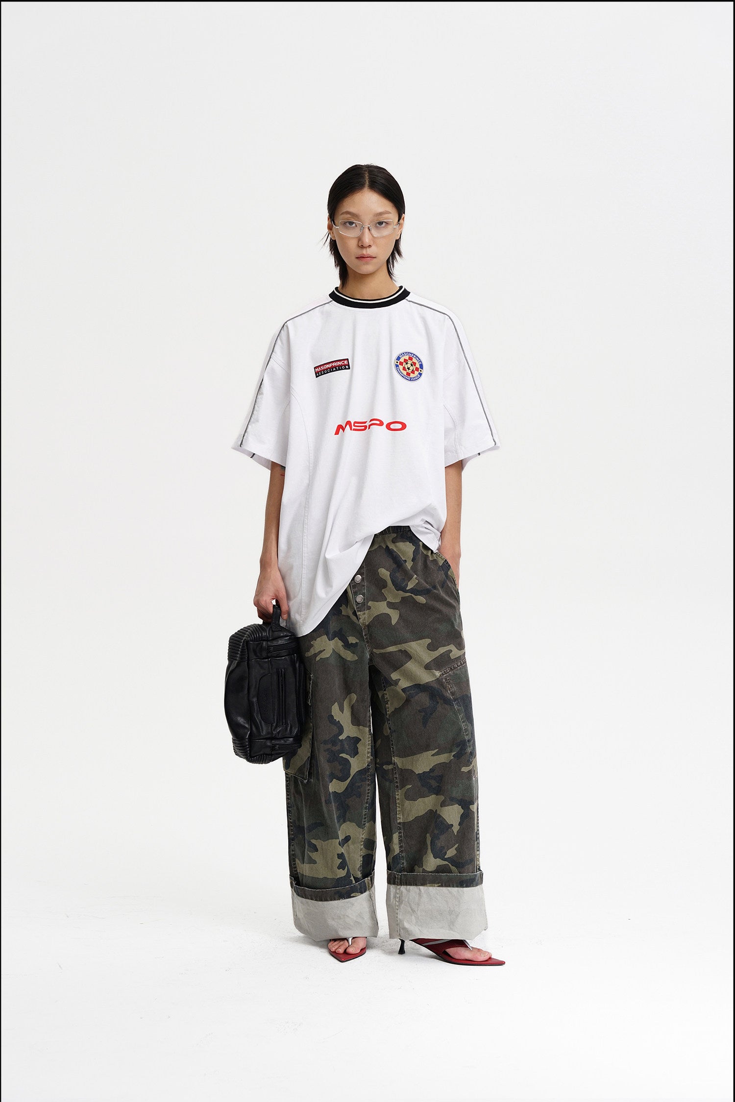 Masonprince   Patch Embroidered Short Sleeve