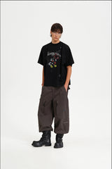Masonprince  New Year Unfinished Parody Bear Double-Style Reversed Short-Sleeve T-Shirt