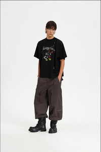 Masonprince  New Year Unfinished Parody Bear Double-Style Reversed Short-Sleeve T-Shirt