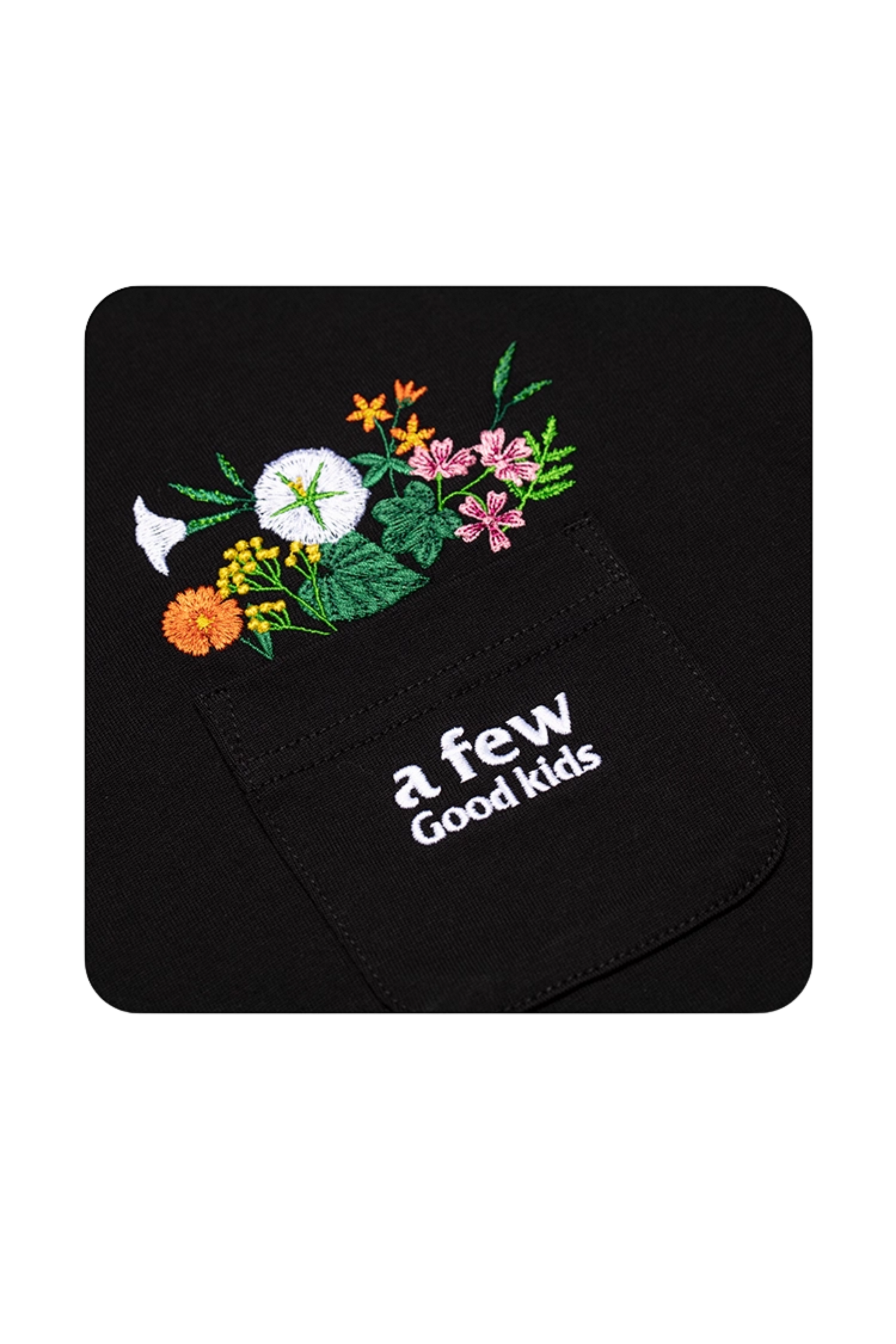 AFGK Pocket Floral Embroidery Tee