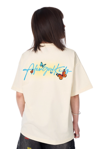 AFGK Smudged Floral Butterfly Tee