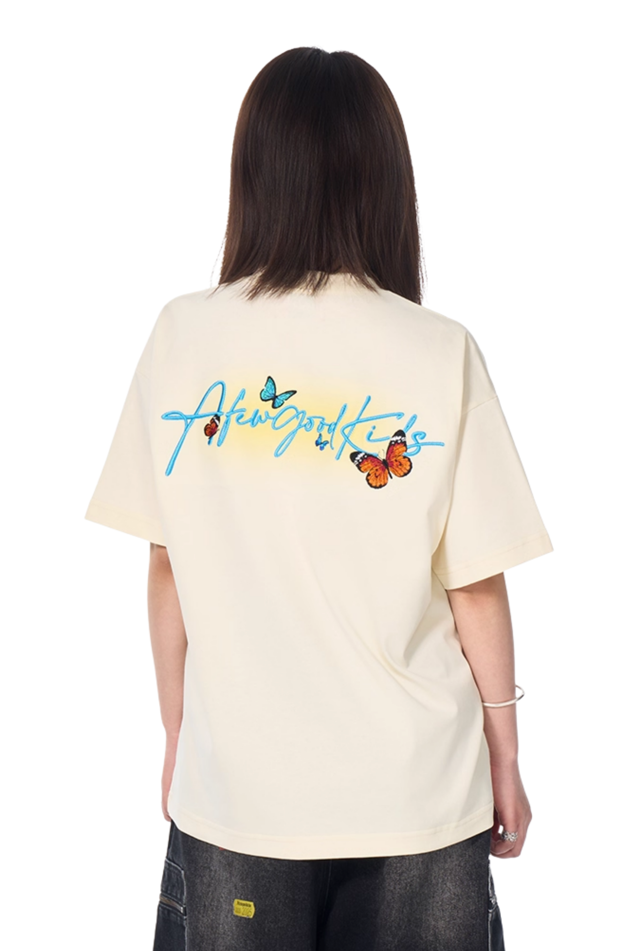 AFGK Smudged Floral Butterfly Tee