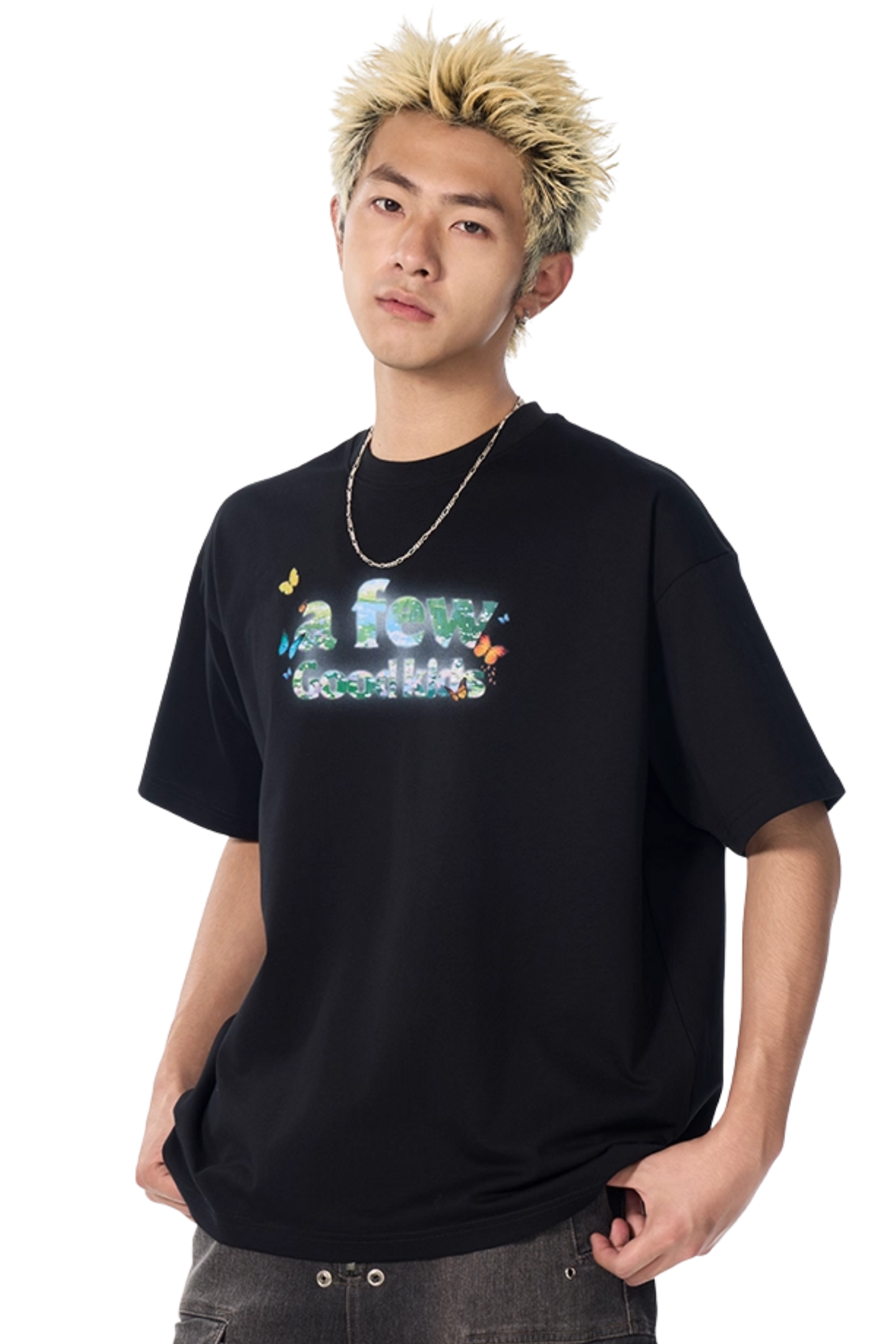 AFGK Smudged Floral Butterfly Tee