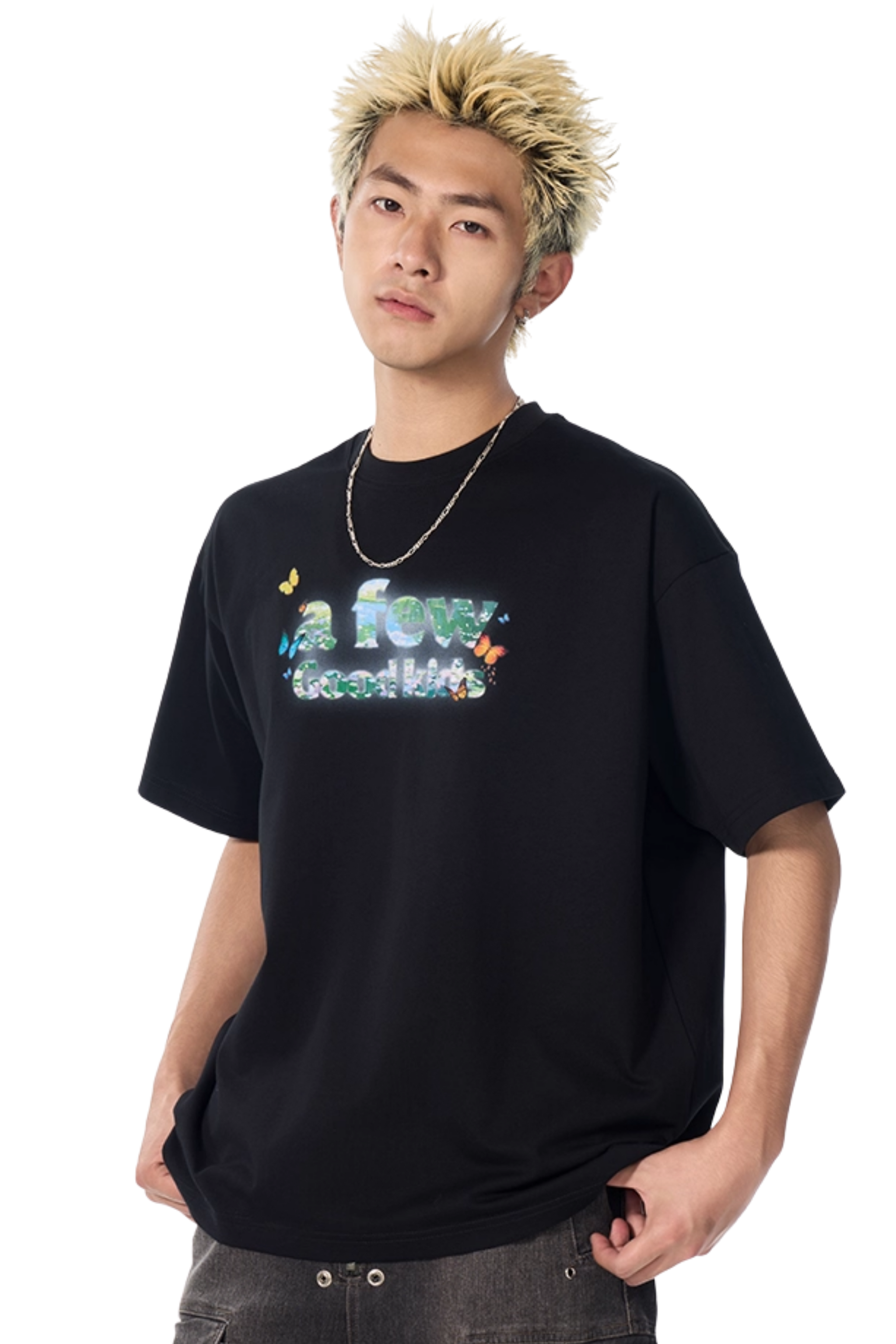 AFGK Smudged Floral Butterfly Tee