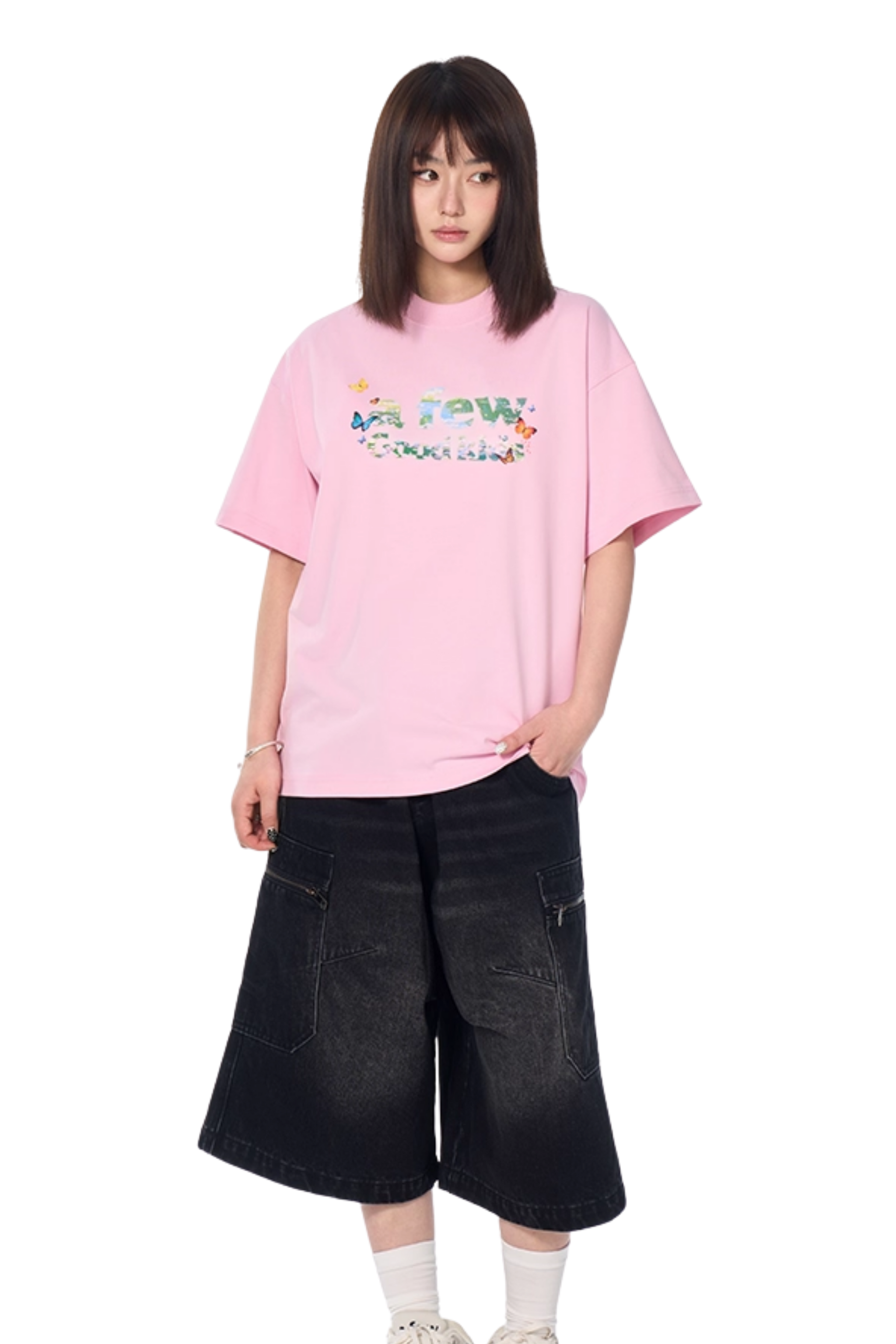 AFGK Smudged Floral Butterfly Tee
