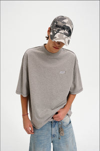 Masonprince 26 Early Spring Layered Crew Neck Knit Short-Sleeve T-Shirt