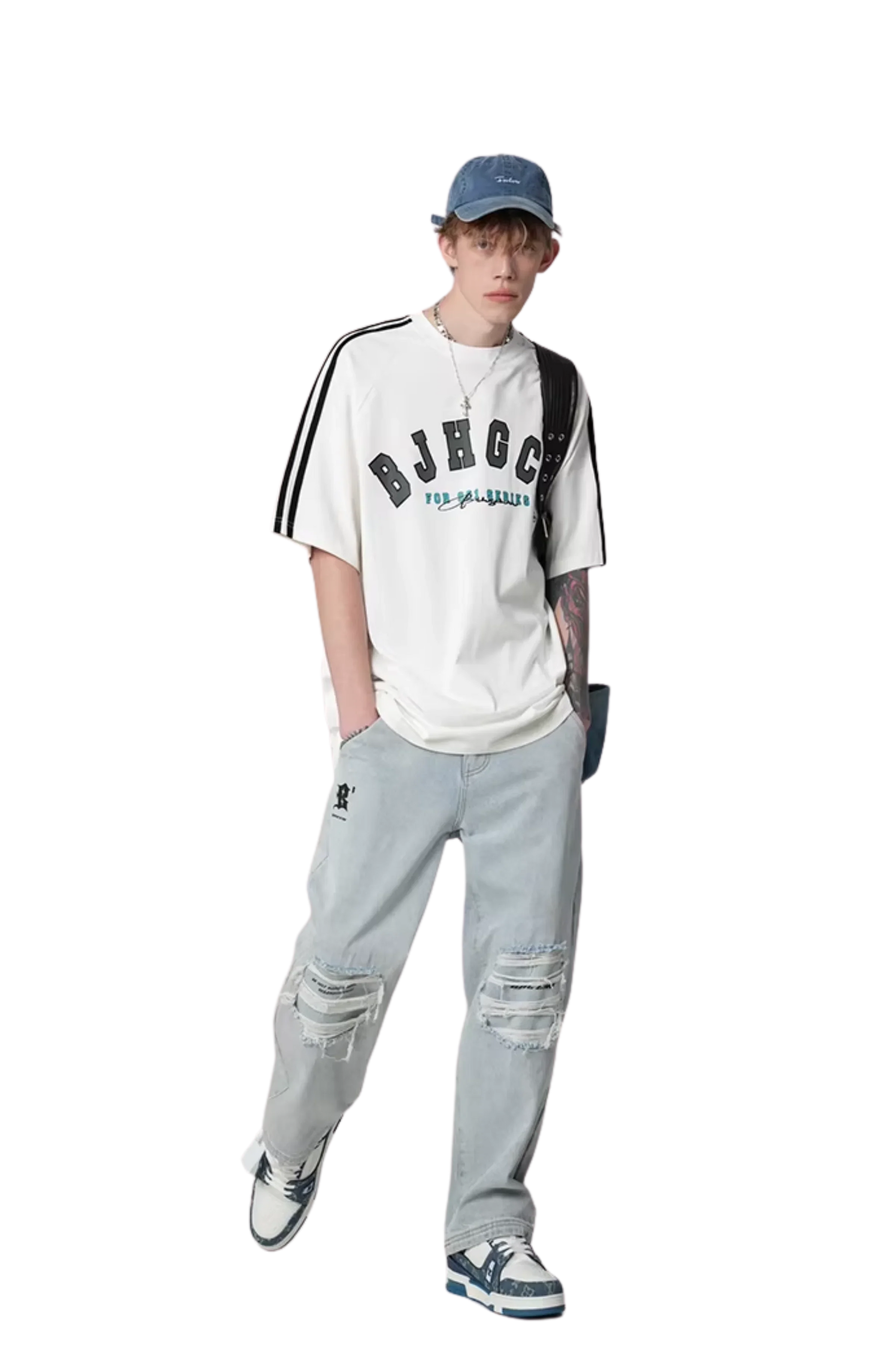 BJHG Double Strip Jersey Tee