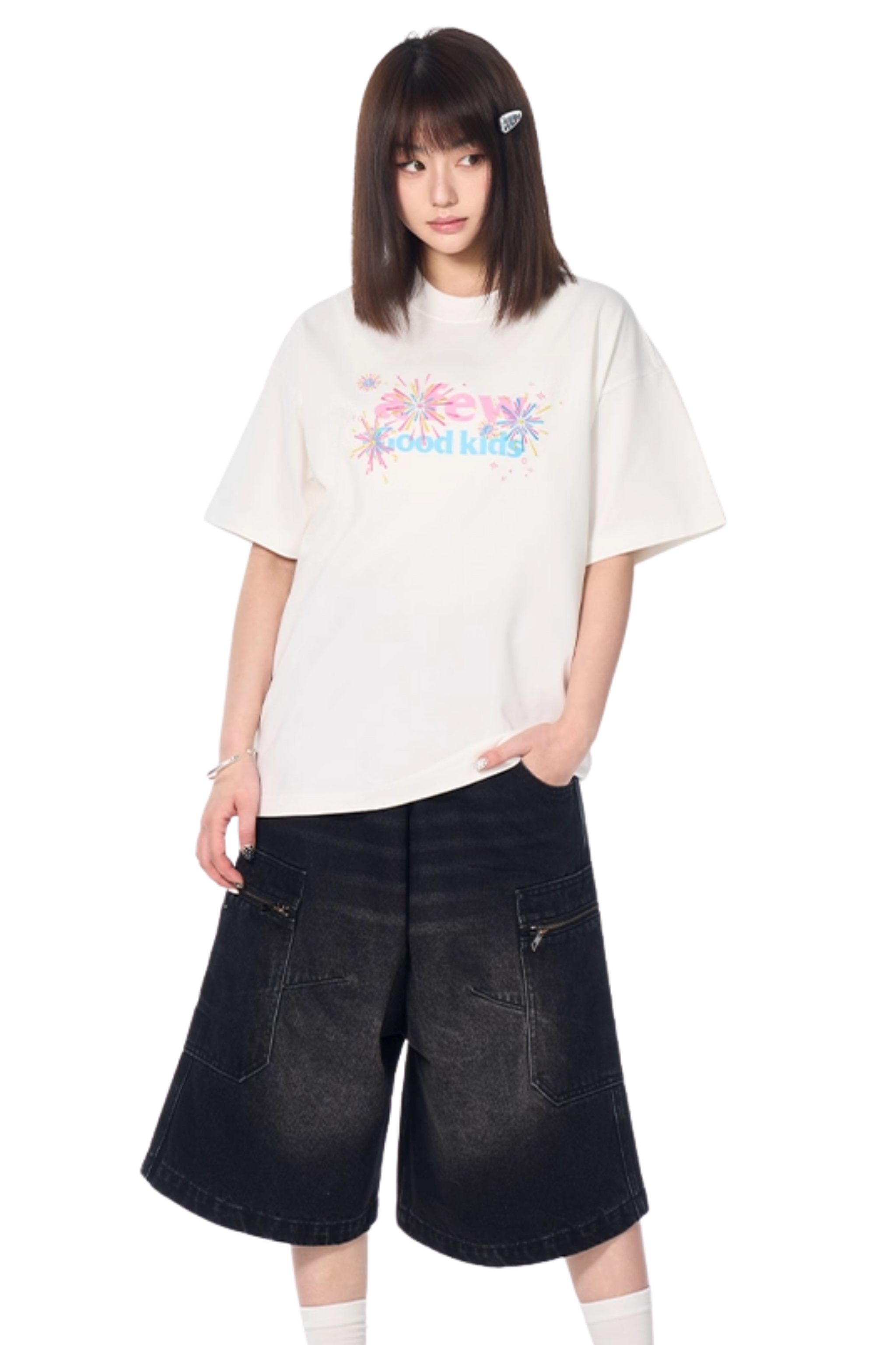 AFGK FIreworks Embroidery Tee