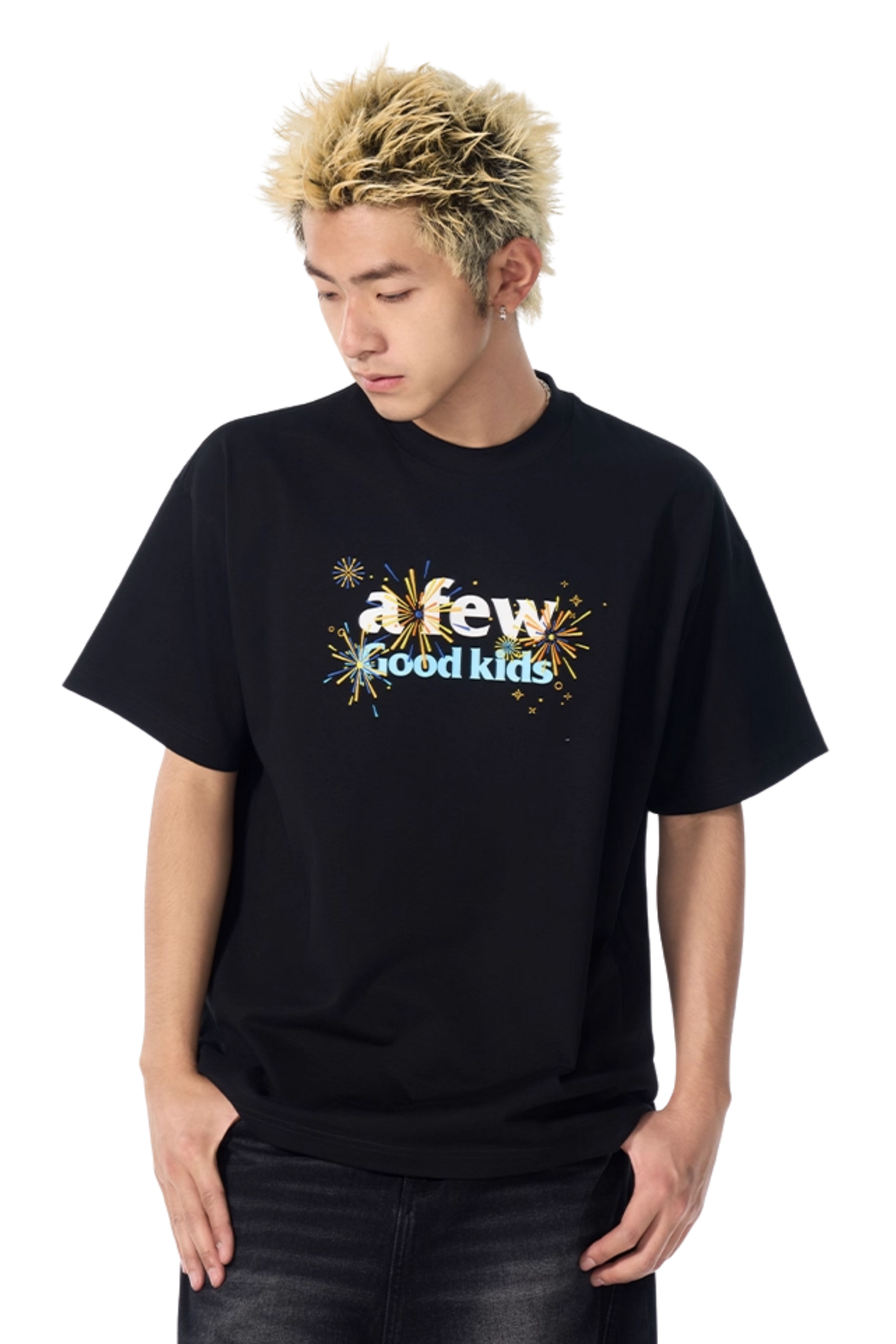 AFGK FIreworks Embroidery Tee