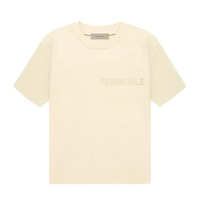 [Loose Fit] Fear Of God Essentials FW22 Flock Logo Tee EGGSHELL