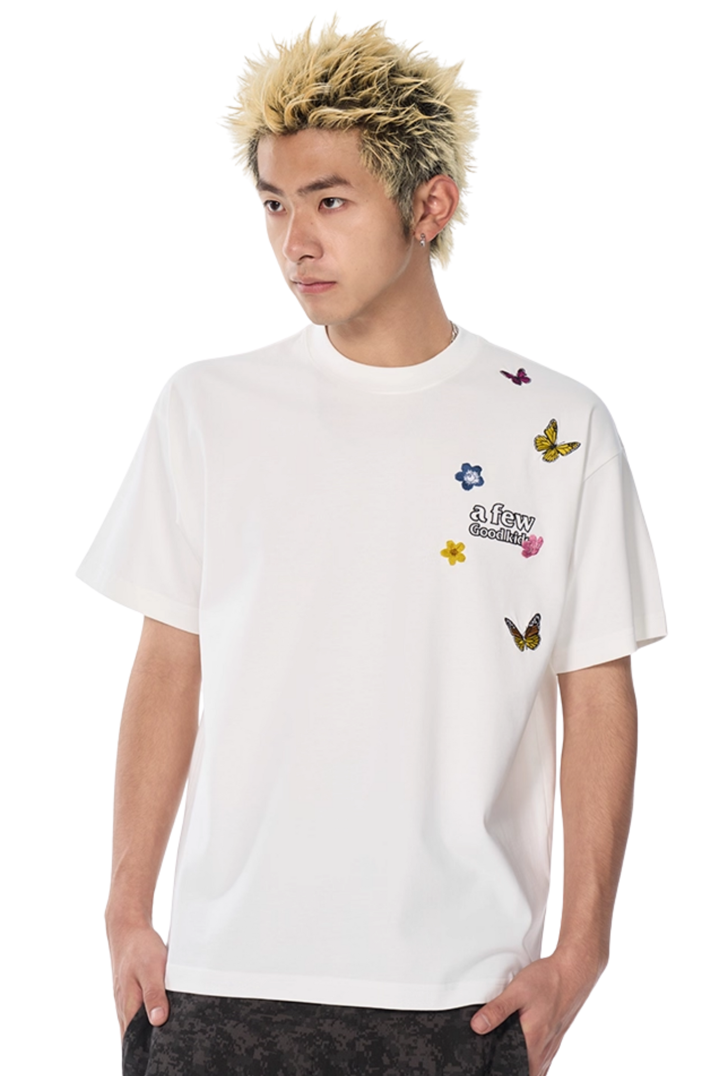 AFGK Surrounding Butterfly Embroidery Tee