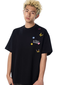 AFGK Surrounding Butterfly Embroidery Tee