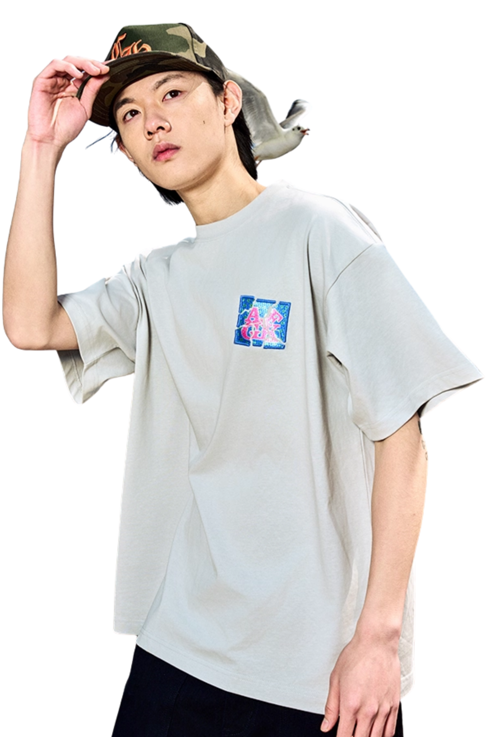 AFGK Shredded Embroidery Tee