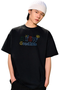 AFGK Colourful Rhinestone Ring Logo Tee