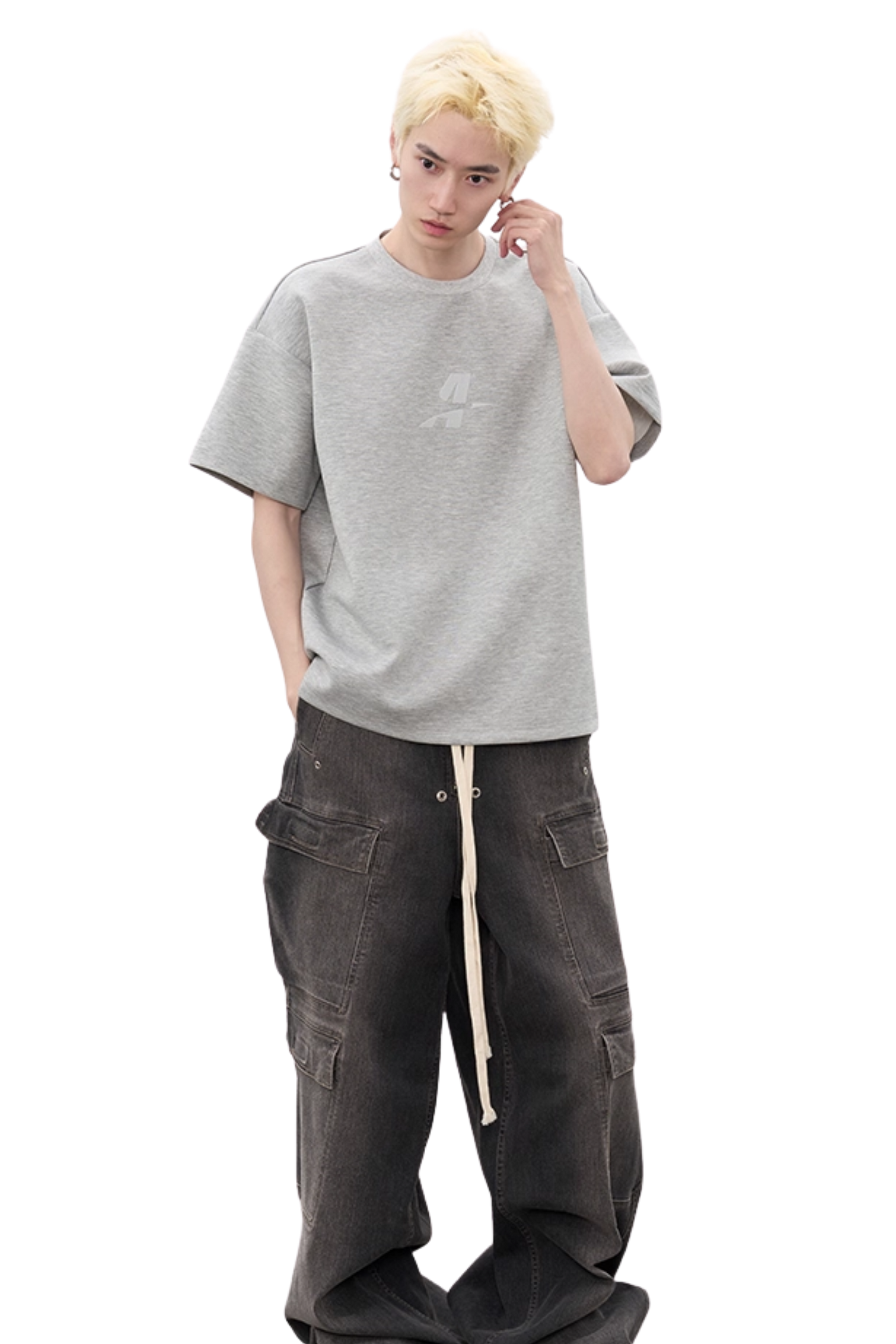 AFGK Letter A Embroidery Breathable Tee