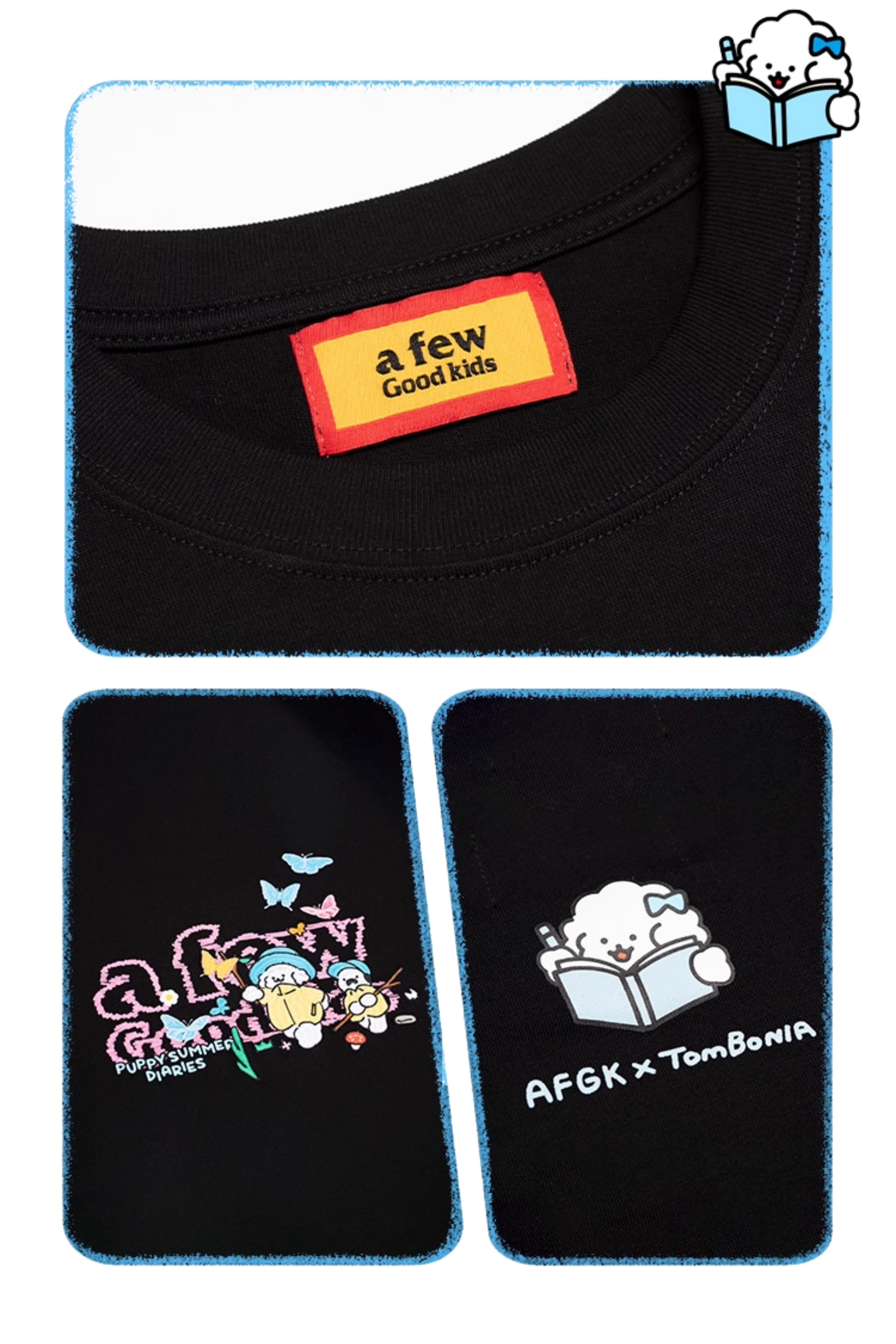 AFGK x Tombania Crayon Puppy Tee