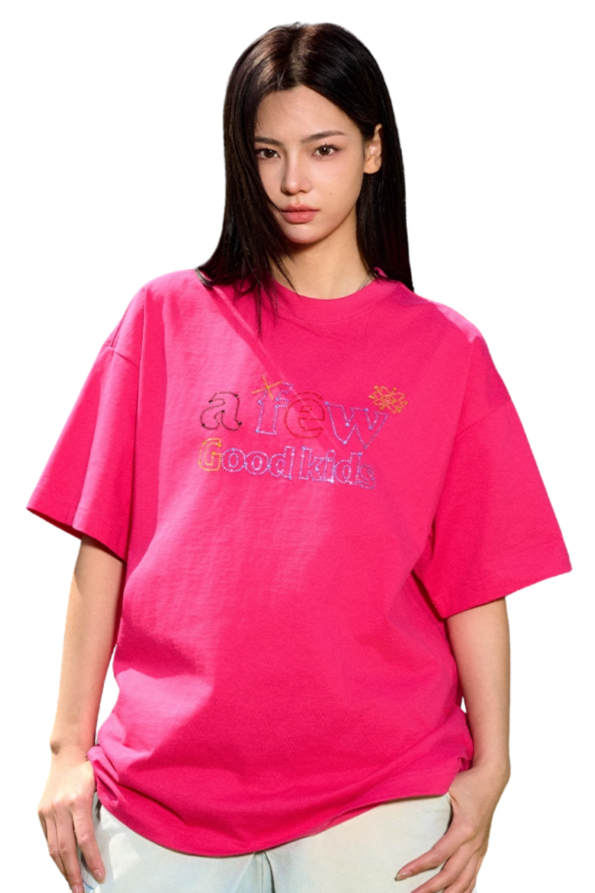 AFGK Colourful Rhinestone Ring Logo Tee