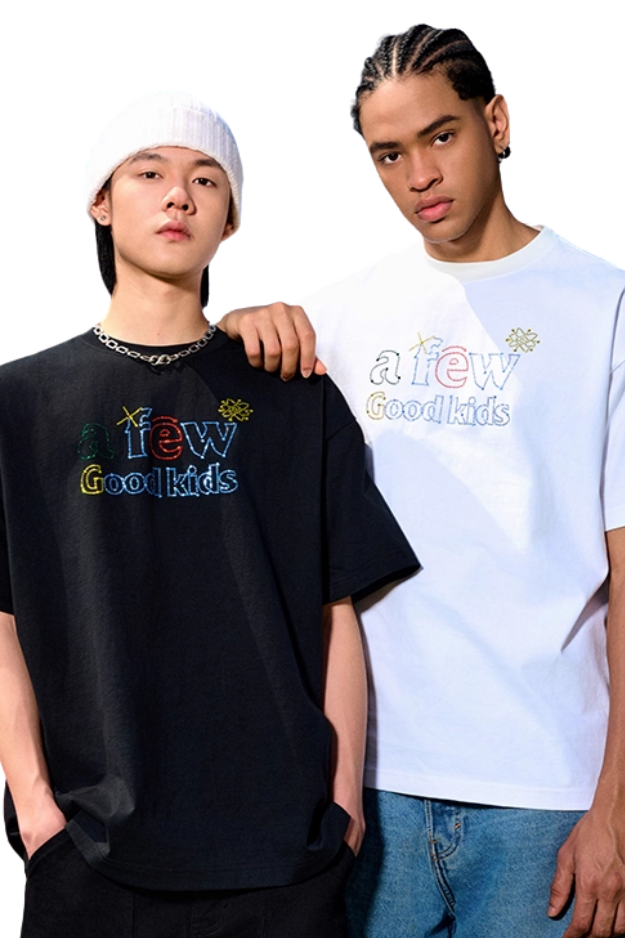 AFGK Colourful Rhinestone Ring Logo Tee