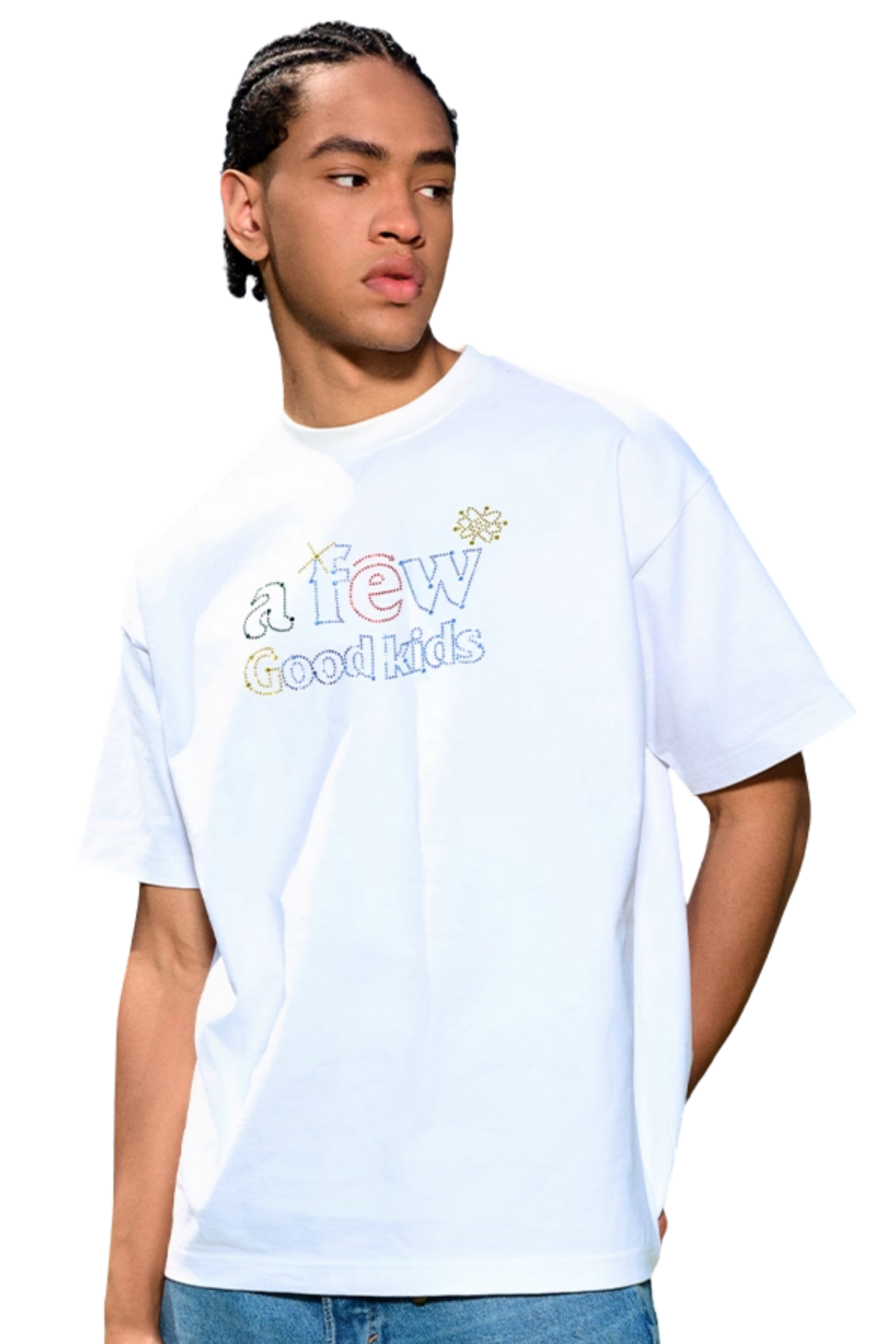 AFGK Colourful Rhinestone Ring Logo Tee