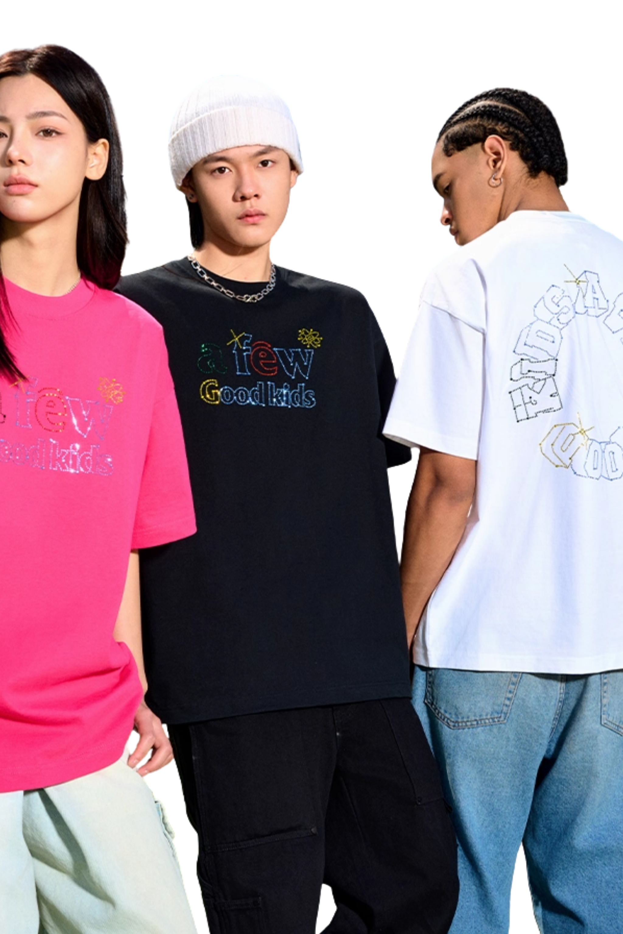 AFGK Colourful Rhinestone Ring Logo Tee