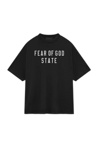 Fear Of God Essentials FW24 Heavy Jersey Crewneck STATE Tee BLACK NAVY Oversize [125BT242000F]